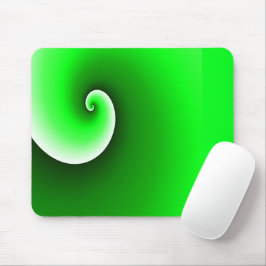 Mousepad Gradiente Espiral Branco Verde