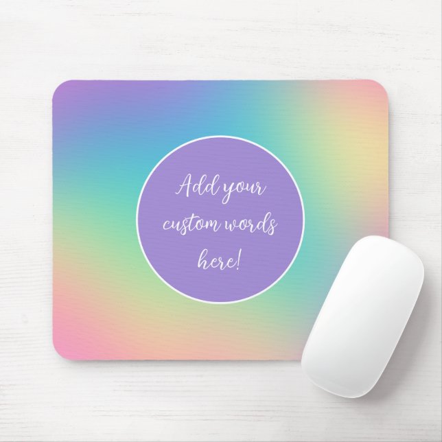 Mousepad Gradiente Personalizado do Arco-Íris (Com mouse)