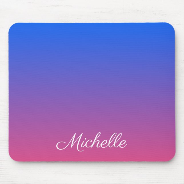 Mousepad Gradiente verde-azul e cor-de-rosa personalizado (Frente)