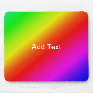 Mousepad Gradiente Vermelho a Verde do arco-íris Diagonal