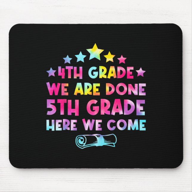 Mousepad Graduação De 4º Grau Tie Dye 5 Graus Aqui (Frente)