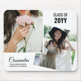 Mousepad Graduação de dois Formandos fotográficos minimalis