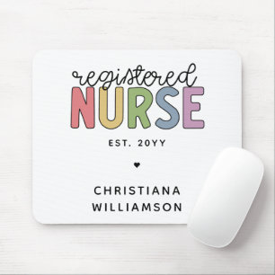 Mousepad Graduação de Enfermeira Registrada Colorida Person