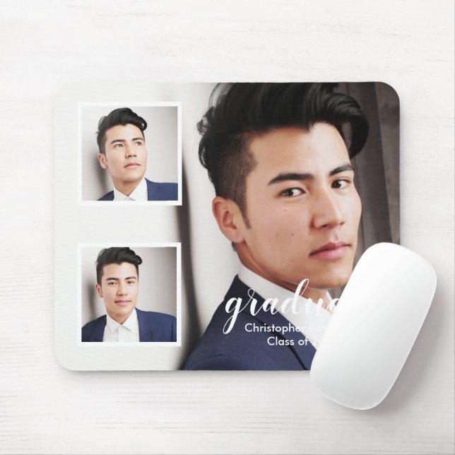 Mousepad Graduação de Foto Moderna 3 (Com mouse)