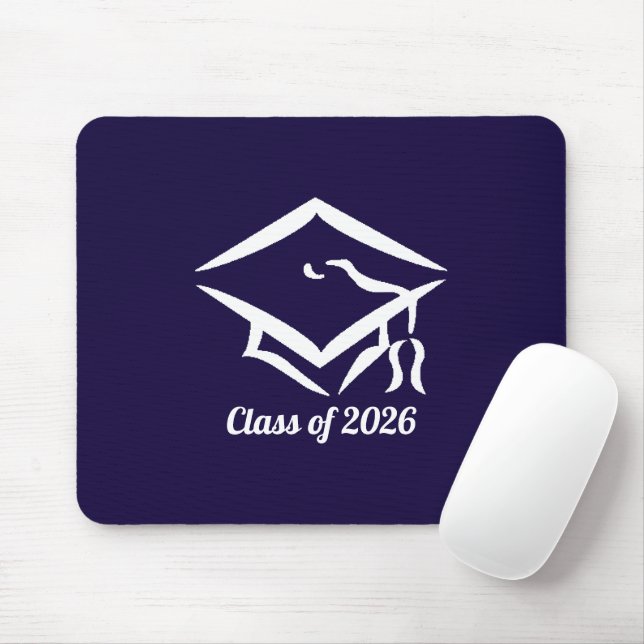 Mousepad Graduation Class of 20?? NVYWHT Customize Year (Com mouse)