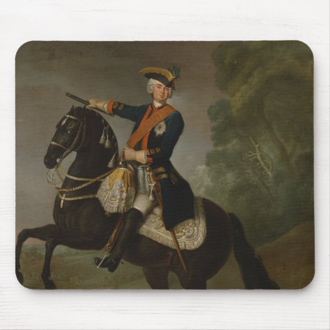 Mousepad Graf von Schwerin de Kurt Christoph a cavalo (Frente)