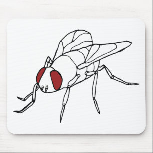 Mousepad gráfico animal da ilustração do inseto da mosca