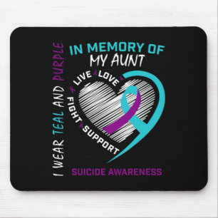 Mousepad Gráfico Cardíaco Em Memória Da Consciência Do Suic