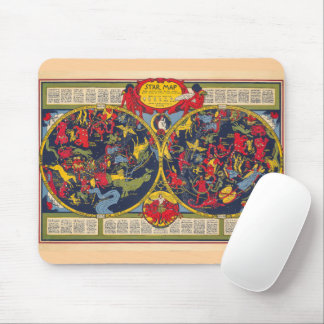 Mousepad Gráfico Celestial de Constelações de Mapa do Vinta