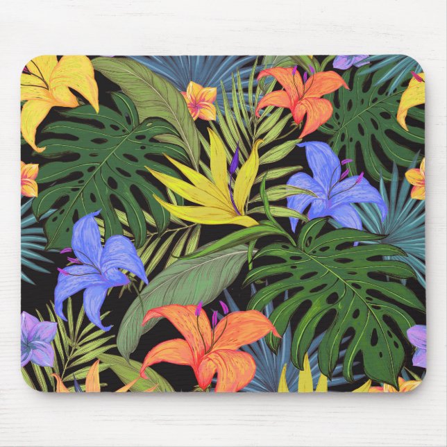Mousepad Gráfico da Flor Tropical Hawaii Aloha (Frente)