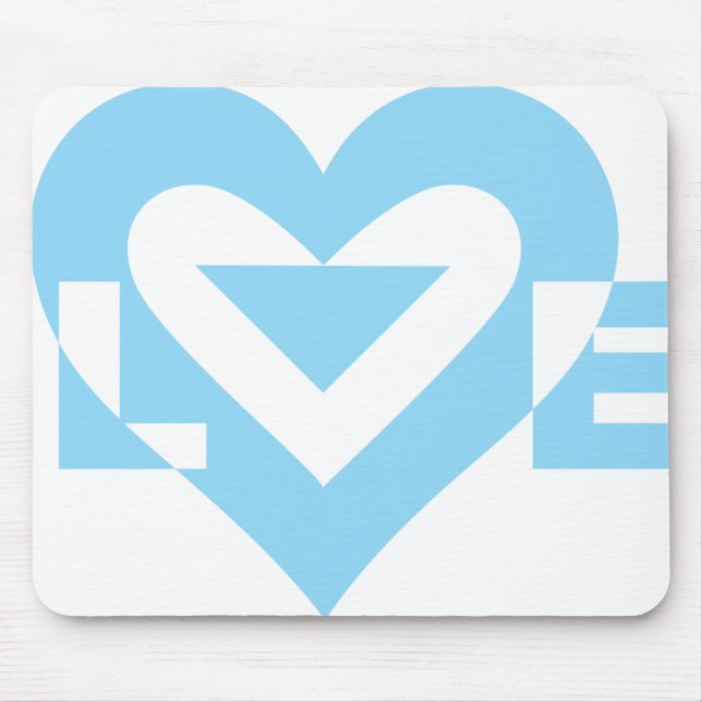 Mousepad Gráfico de Amor legal, Azul (Frente)