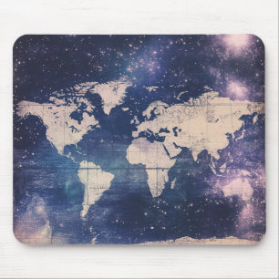 Mousepad Gráfico de Astronomia Vintage Roxo Romântico