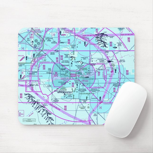 Mousepad Gráfico de Aviação (Com mouse)