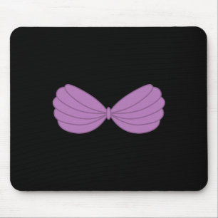 Mousepad Gráfico de Cartoons da Mermaid Purple Seashell Bra