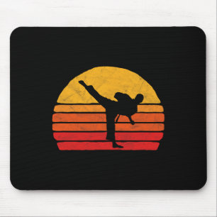 Mousepad Gráfico de chute de karatê em pé estilo sol dos an