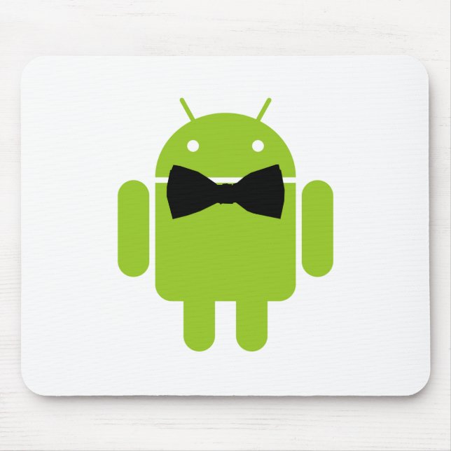 Mousepad Gráfico de Ícone Robô Android Formal (Frente)