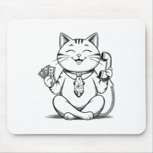 Mousepad Gráfico de Memória do Gatinho Fortune Kawaii Manek