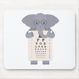 Mousepad Gráfico de olhos elefante