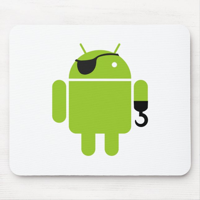 Mousepad Gráfico de Pirata Robótica Android (Frente)