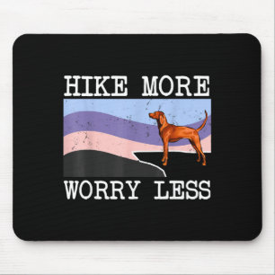 Mousepad gráfico de redbone coonhound hike more worry less