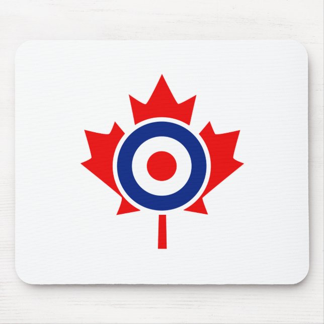 Mousepad Gráfico de roteiros de folhas de mapa canadense (Frente)