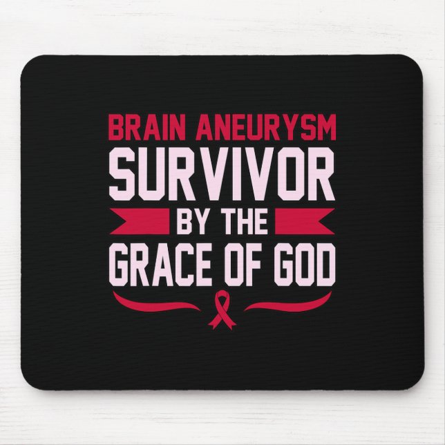Mousepad Gráfico de Suporte a Sobrevivência do Aneurysm Mês (Frente)