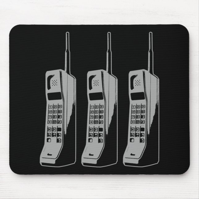 Mousepad Gráfico de Telefone Celular Retroativo (Frente)
