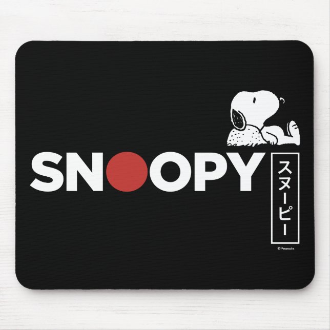 Mousepad Gráfico de Tipografia Japonesa Snoopy (Frente)
