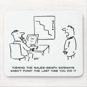 Mousepad Gráfico de Vendas do Office virado para Lado