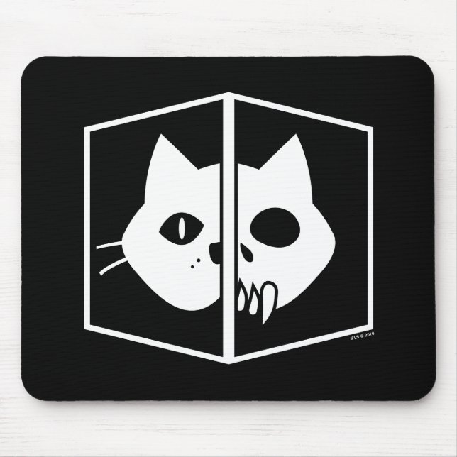 Mousepad Gráfico do gato de Schrödinger (Frente)