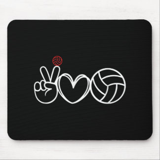 Mousepad Gráfico do jogador de voleibol do Peace Love