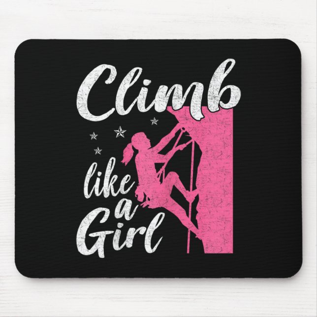 Mousepad Gráfico engraçado de amante de escalada para mulhe (Frente)