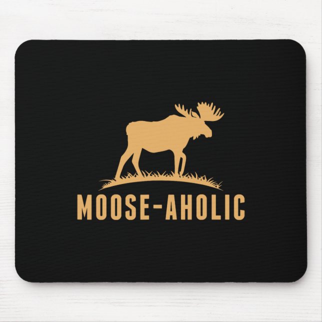 Mousepad Gráfico Engraçado de Caça Alcoólatra de Alce Mulhe (Frente)