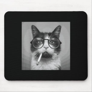 Mousepad Gráfico Engraçado Gato Fumando Adulto Engraçado