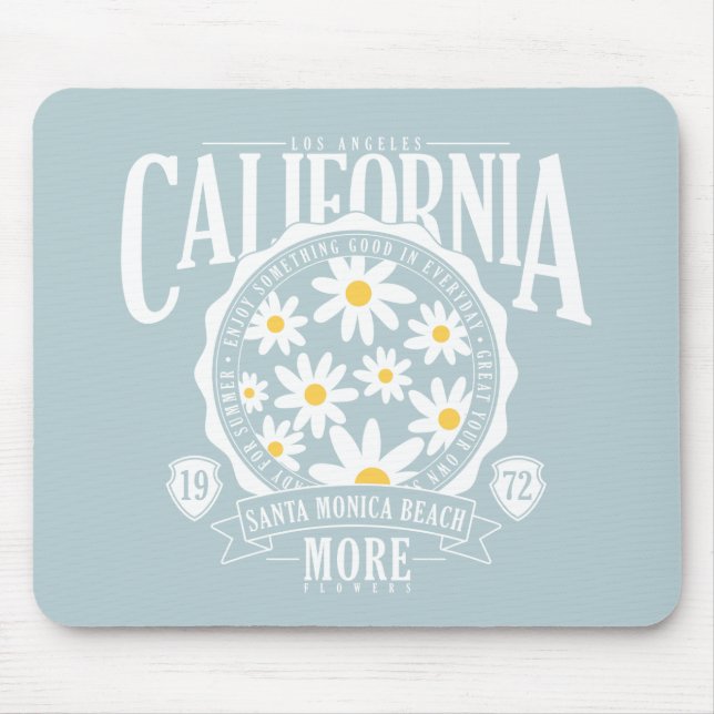 Mousepad Gráfico Floral de Los Angeles California (Frente)