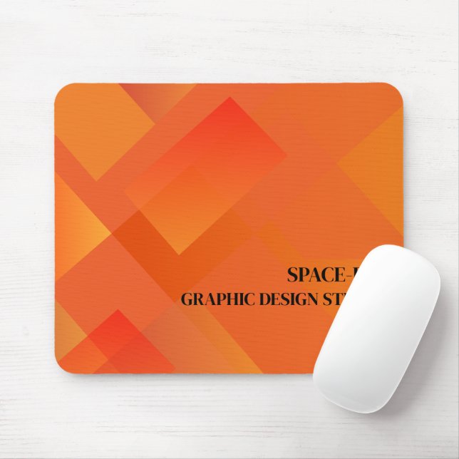 Mousepad Gráfico Laranja, Designer Gráfico (Com mouse)