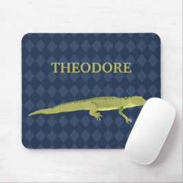 Mousepad Gráfico Realístico do Alligador Verde Personalizad