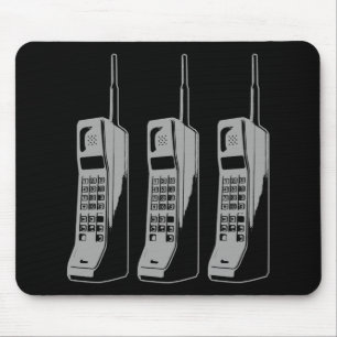 Mousepad Gráfico retro do telefone móvel