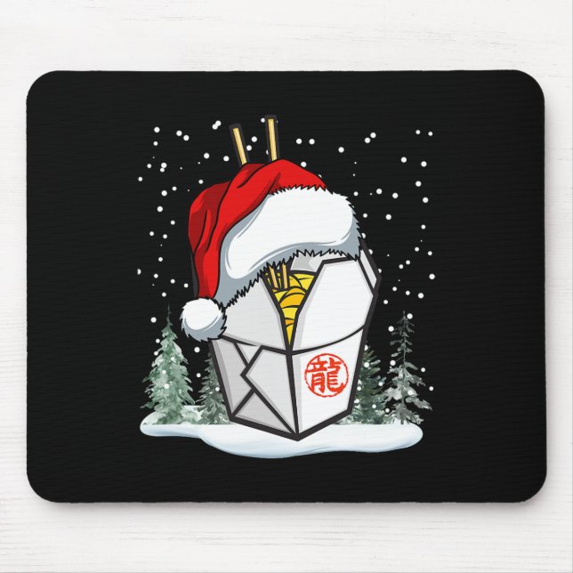 Mousepad Gráfico Santa Hat da Caixa de Discussão Chinesa (Frente)