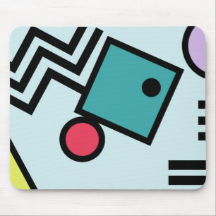 Mousepad Gráficos abstratos do estilo do pop art de 80s