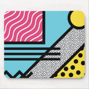Mousepad Gráficos abstratos do estilo do pop art de 80s