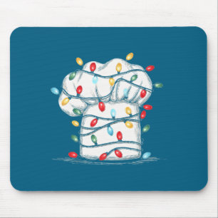 Mousepad Gráficos de Natal de Chef Engraçado Luzes Amante C