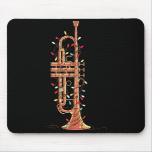 Mousepad Gráficos de Natal de Trombeta Amante Tocador Verda