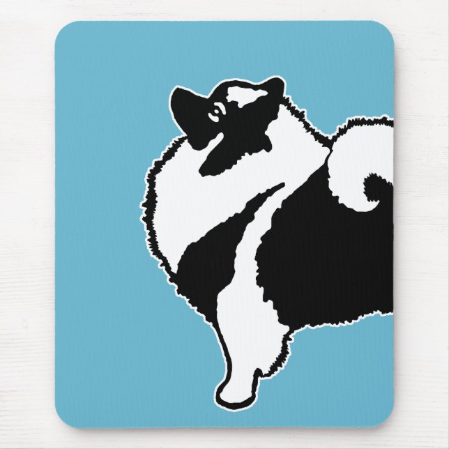 Mousepad Gráficos Keeshond - Arte de Cachorro Original (Frente)