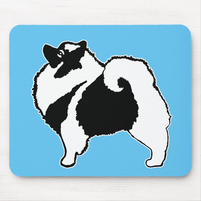 Mousepad Gráficos Keeshond - Arte de Cachorro Original (Frente)