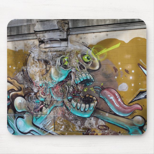 Mousepad Grafite Crânio Assustado (Frente)