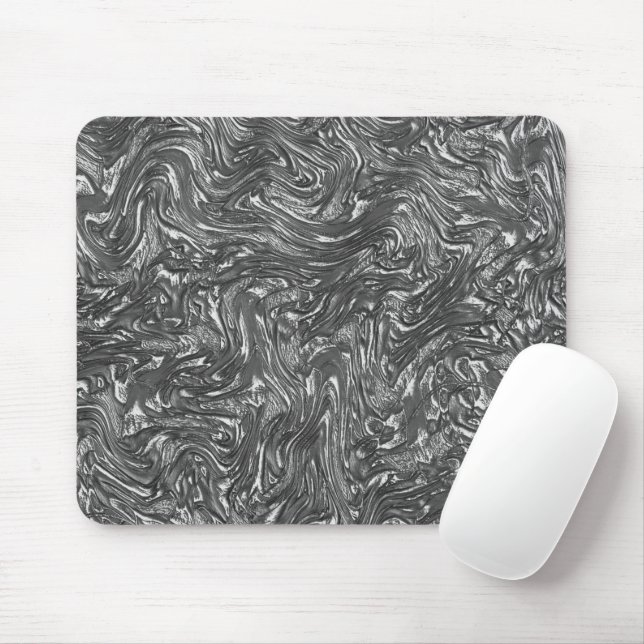 Mousepad Grafite de cinza curvado em textura áspera (Com mouse)