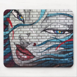 Mousepad Grafite de Menina Asiática 