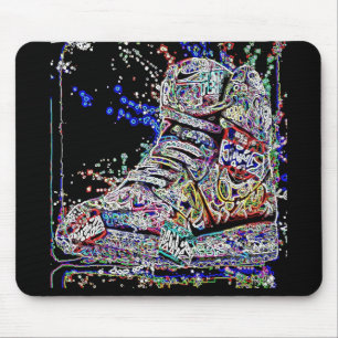 Mousepad grafites coloridos com tendências para aquarela