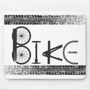Mousepad Grafites das peças da bicicleta com trilhas do